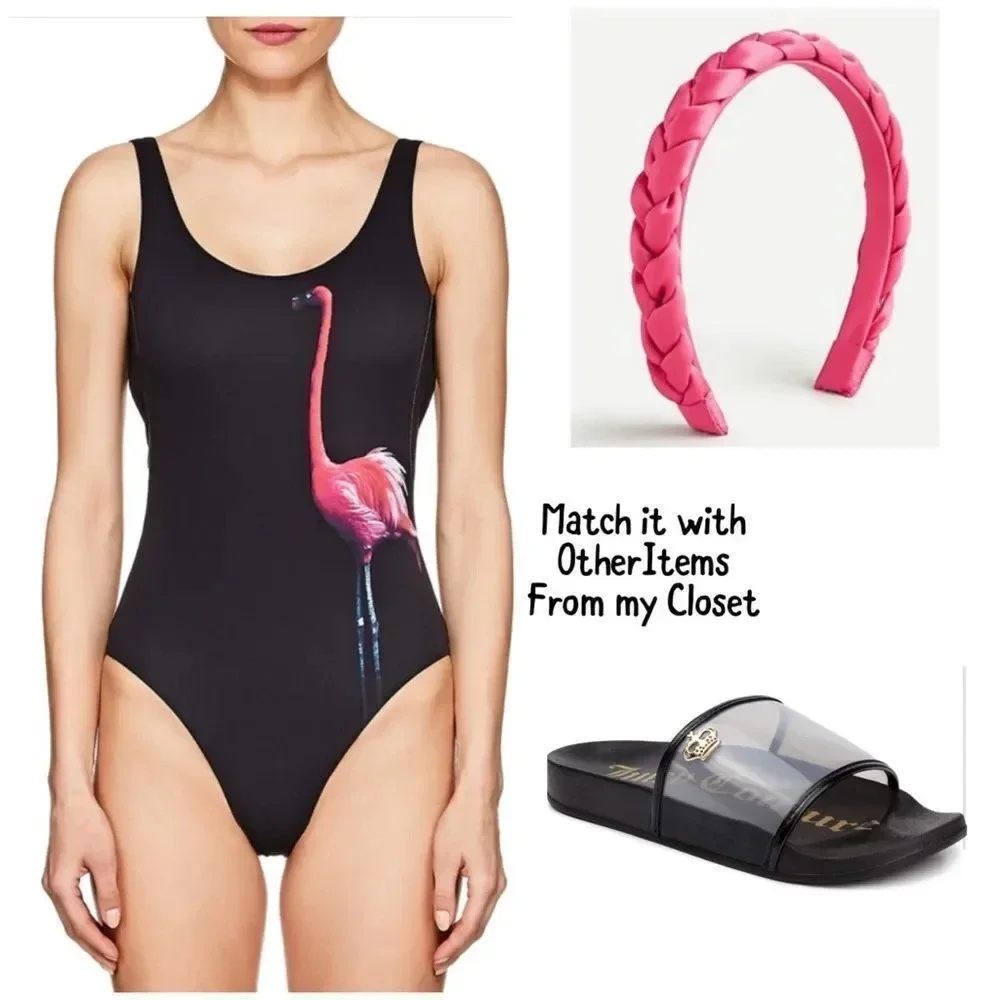 🦩ONIA🦩 one piece swimwear with flamingo print